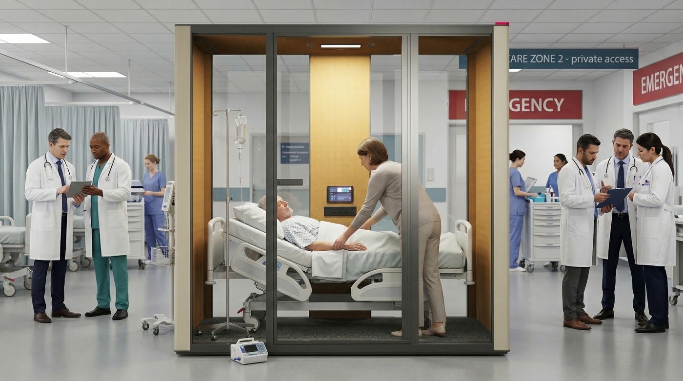 ZOOM booth in healthcare space