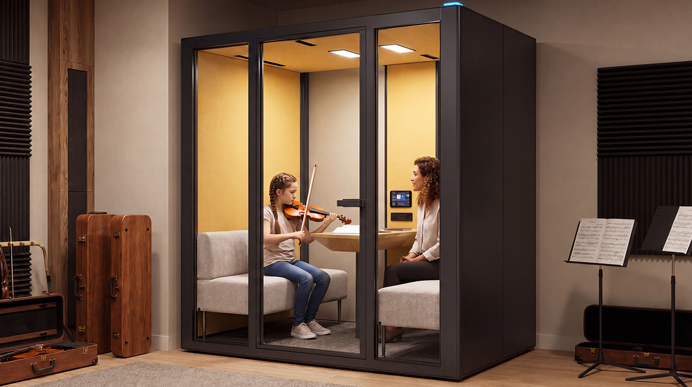 ZOOM booth as music room