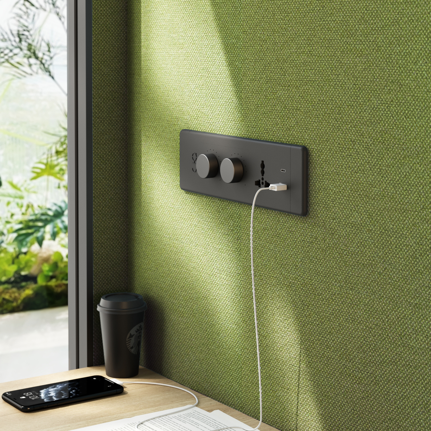 Integrated power outlets